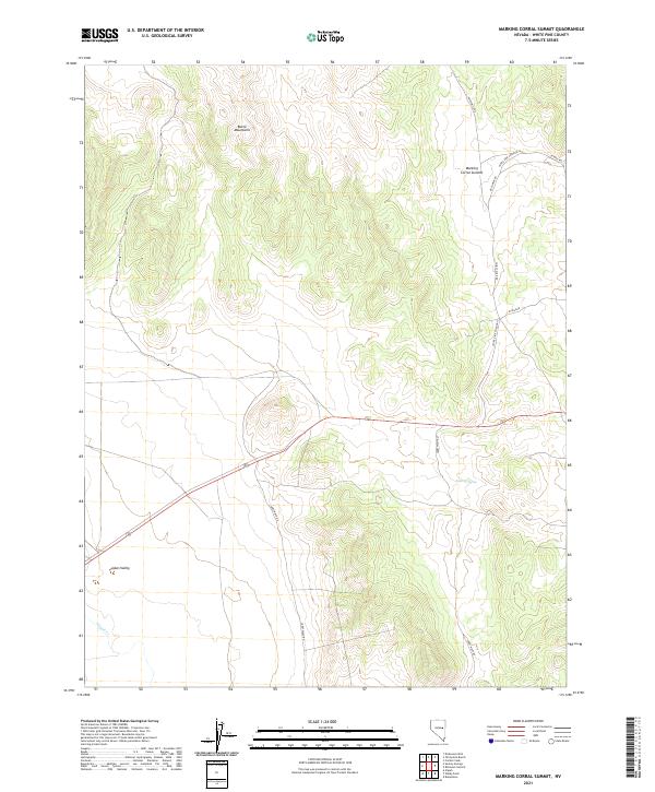 US Topo 7.5-minute map for Marking Corral Summit NV