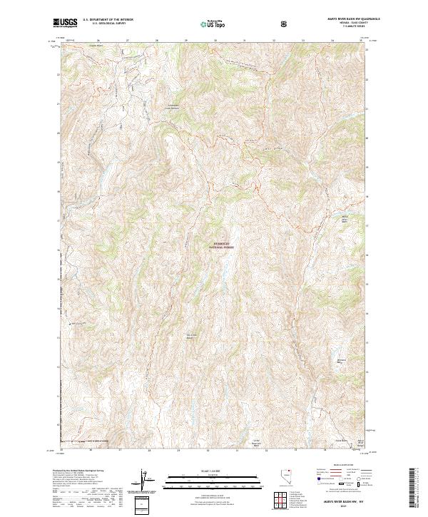 US Topo 7.5-minute map for Marys River Basin NW NV