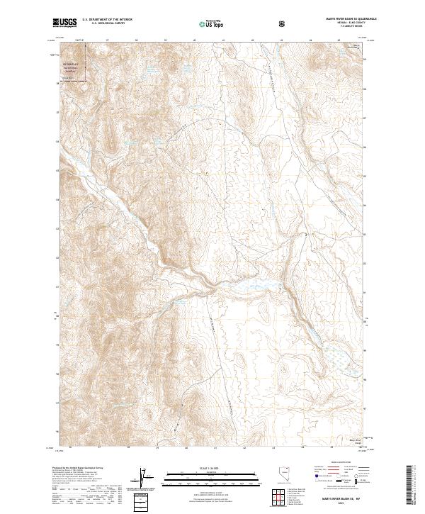 US Topo 7.5-minute map for Marys River Basin SE NV