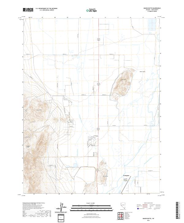 US Topo 7.5-minute map for Mason Butte NV