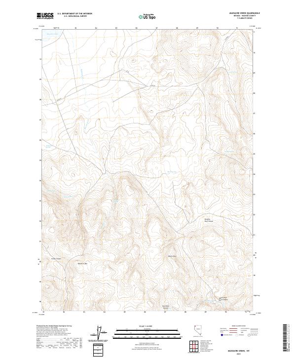 US Topo 7.5-minute map for Massacre Creek NV