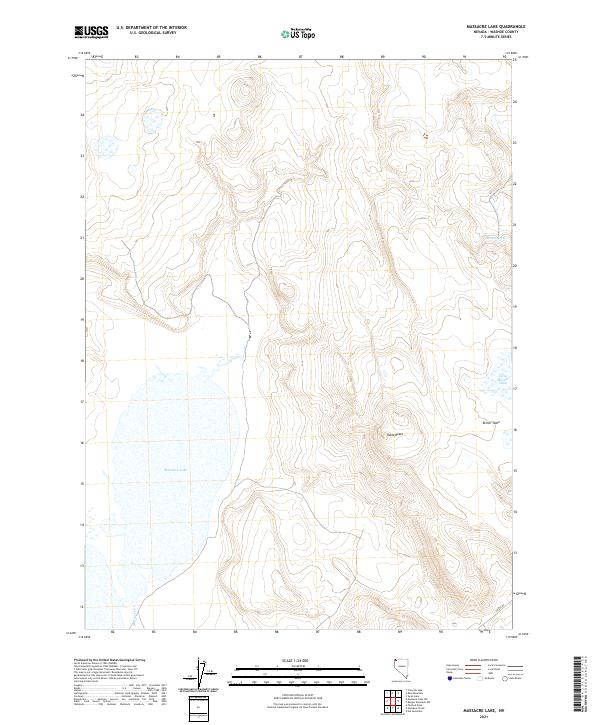 US Topo 7.5-minute map for Massacre Lake NV