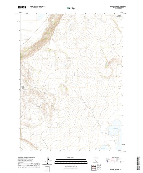 US Topo 7.5-minute map for Massacre Lake NW NV