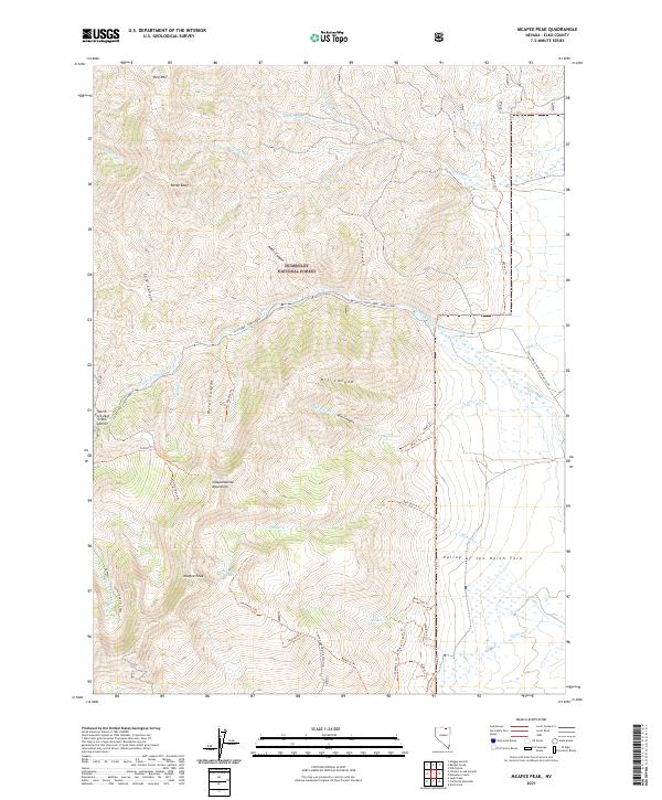 US Topo 7.5-minute map for McAfee Peak NV