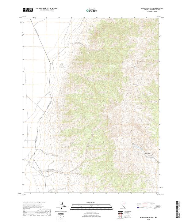 US Topo 7.5-minute map for McBrides Sheep Well NV