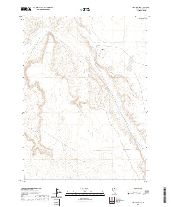 US Topo 7.5-minute map for McCleary Wells NV