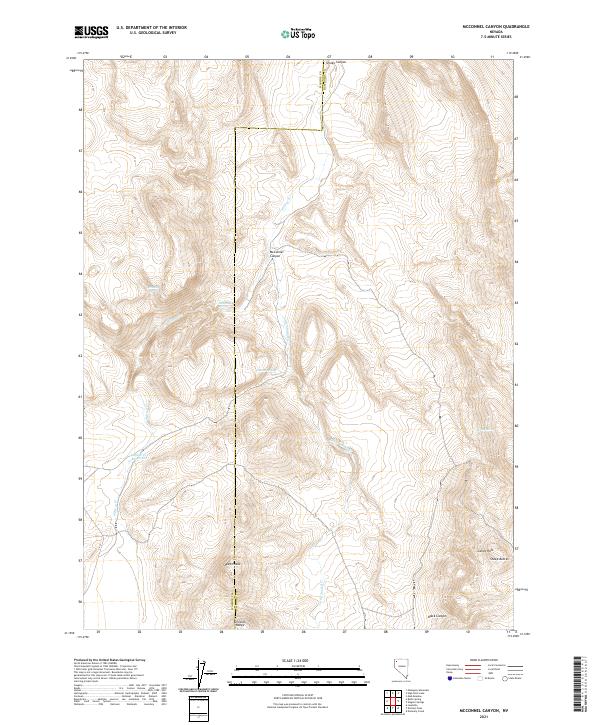US Topo 7.5-minute map for McConnel Canyon NV