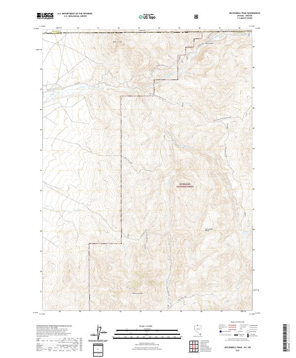 US Topo 7.5-minute map for McConnell Peak NVOR
