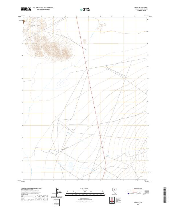 US Topo 7.5-minute map for McCoy NE NV