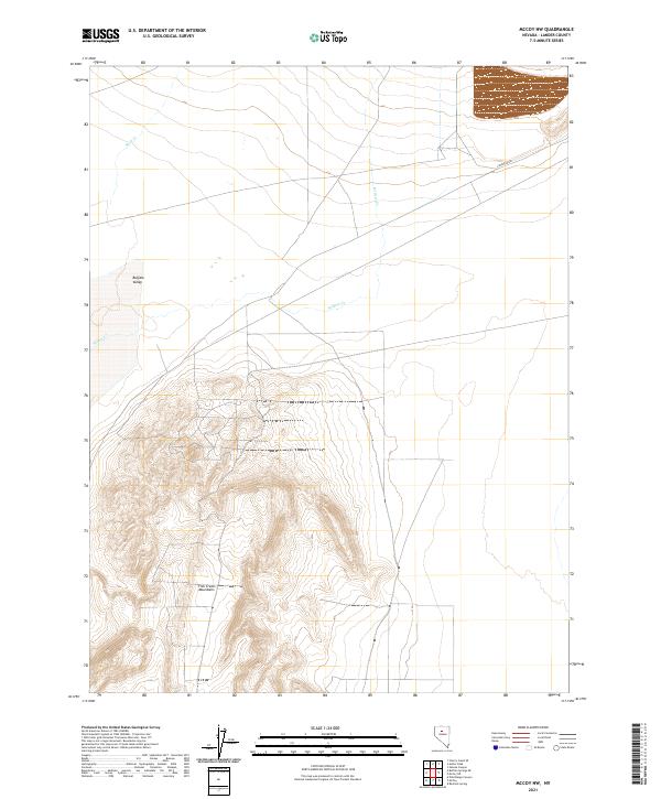 US Topo 7.5-minute map for McCoy NW NV