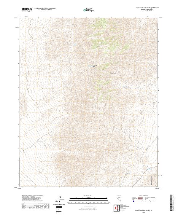 US Topo 7.5-minute map for McCullough Mountain NV