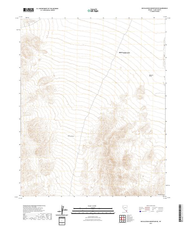 US Topo 7.5-minute map for McCullough Mountain NE NV