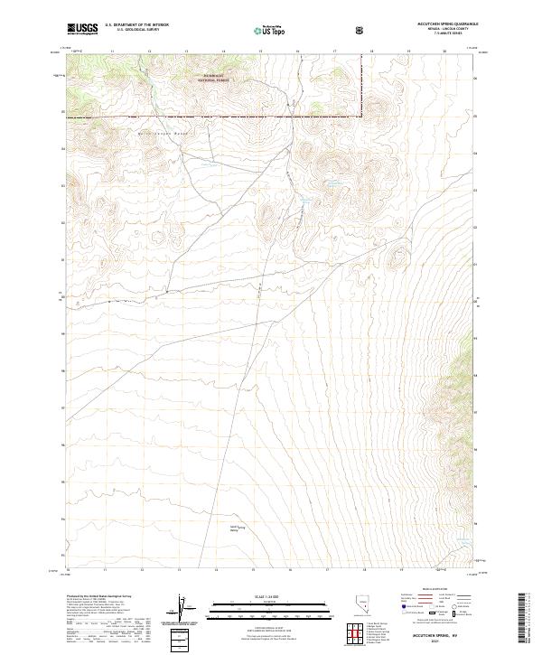 US Topo 7.5-minute map for McCutchen Spring NV