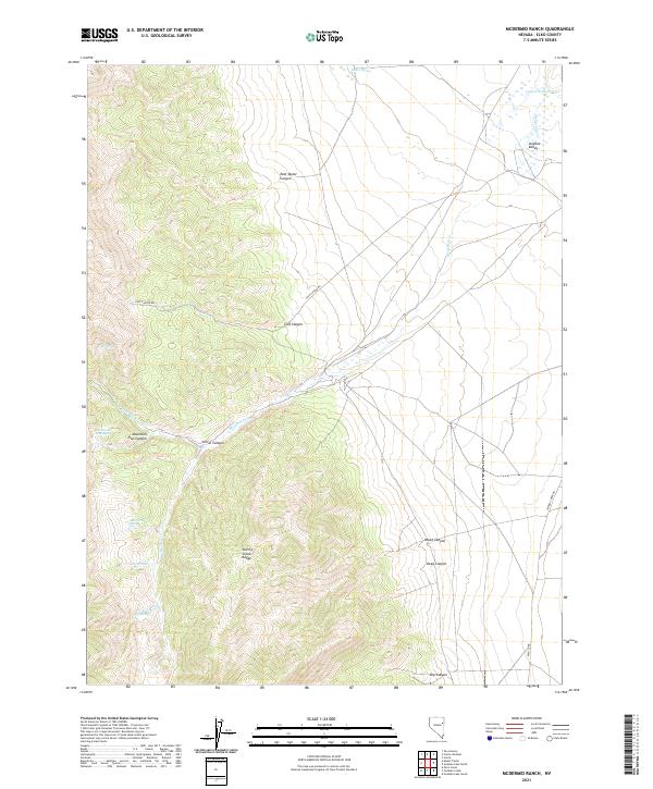 US Topo 7.5-minute map for McDermid Ranch NV