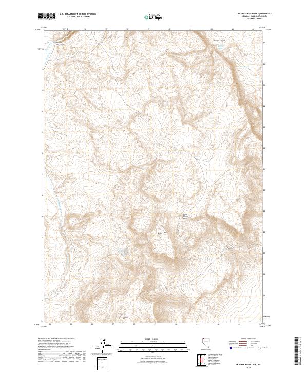 US Topo 7.5-minute map for McGhee Mountain NV