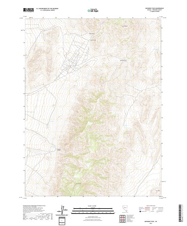 US Topo 7.5-minute map for McKinney Pass NV
