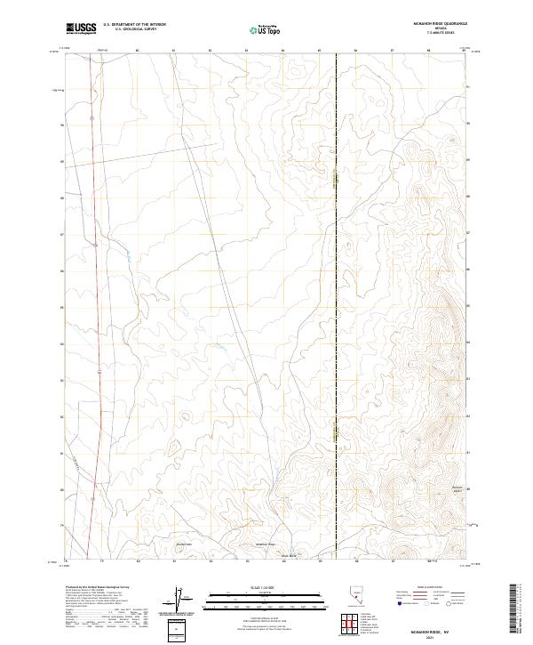 US Topo 7.5-minute map for McMahon Ridge NV