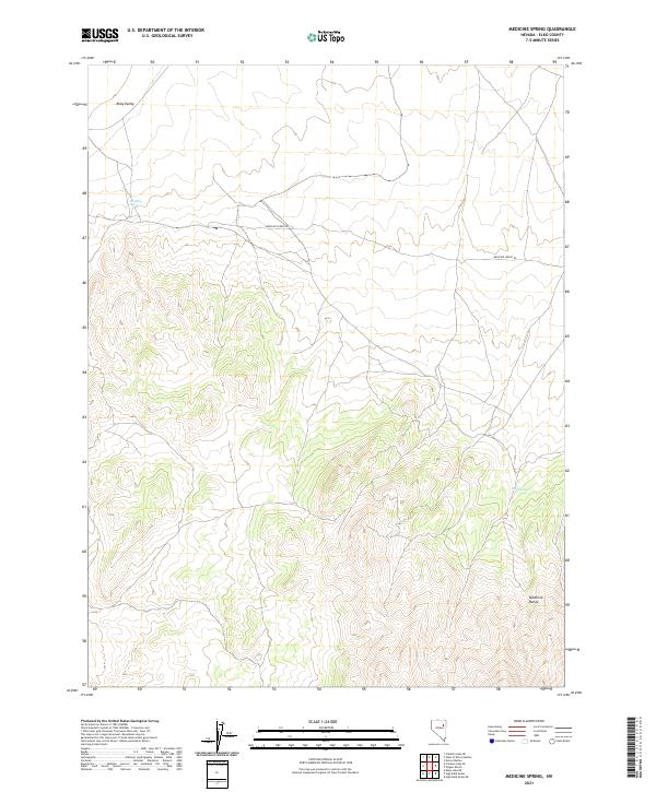 US Topo 7.5-minute map for Medicine Spring NV