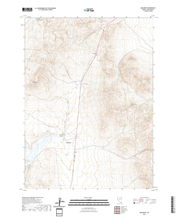 US Topo 7.5-minute map for Melandco NV