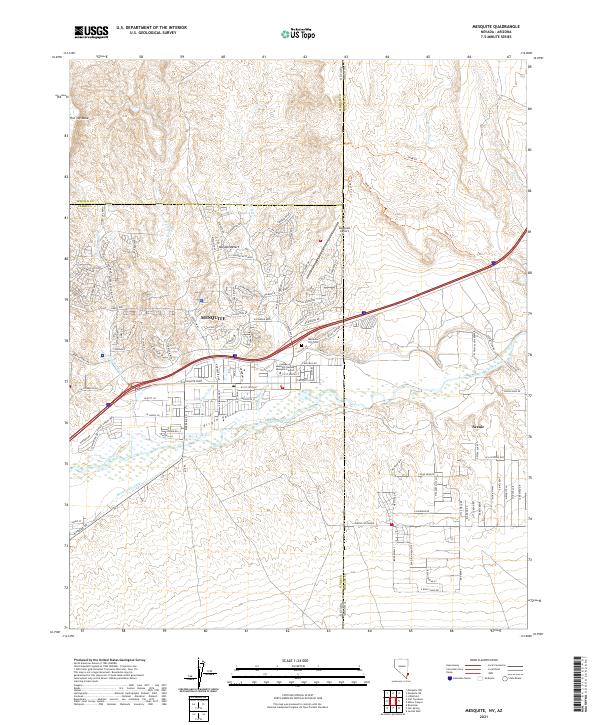 US Topo 7.5-minute map for Mesquite NVAZ