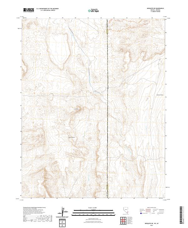 US Topo 7.5-minute map for Mesquite NE NVAZ