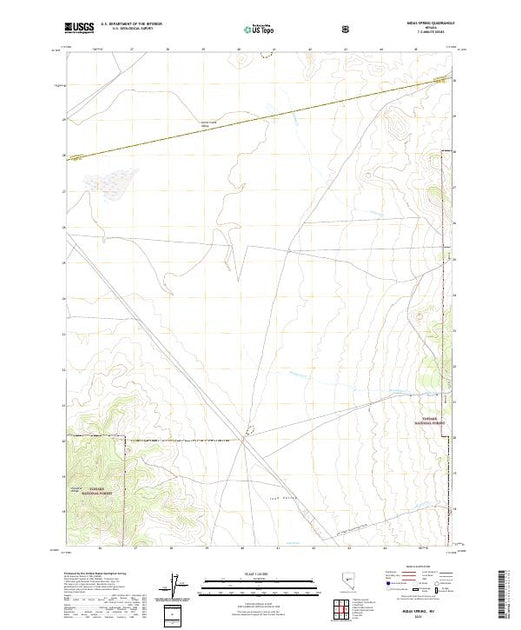 US Topo 7.5-minute map for Midas Spring NV – American Map Store