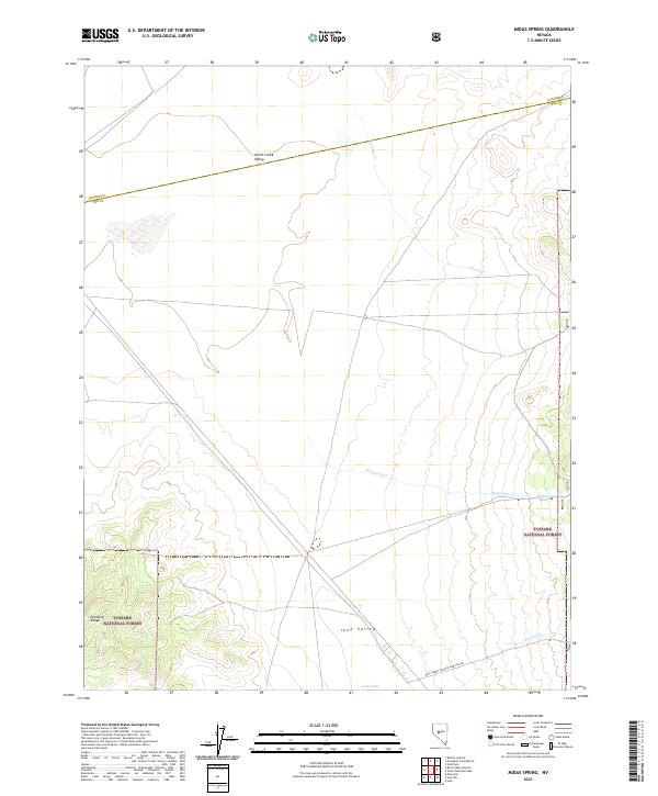 US Topo 7.5-minute map for Midas Spring NV