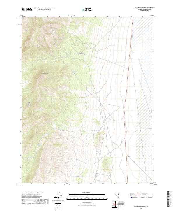 US Topo 7.5-minute map for Milk Ranch Spring NV