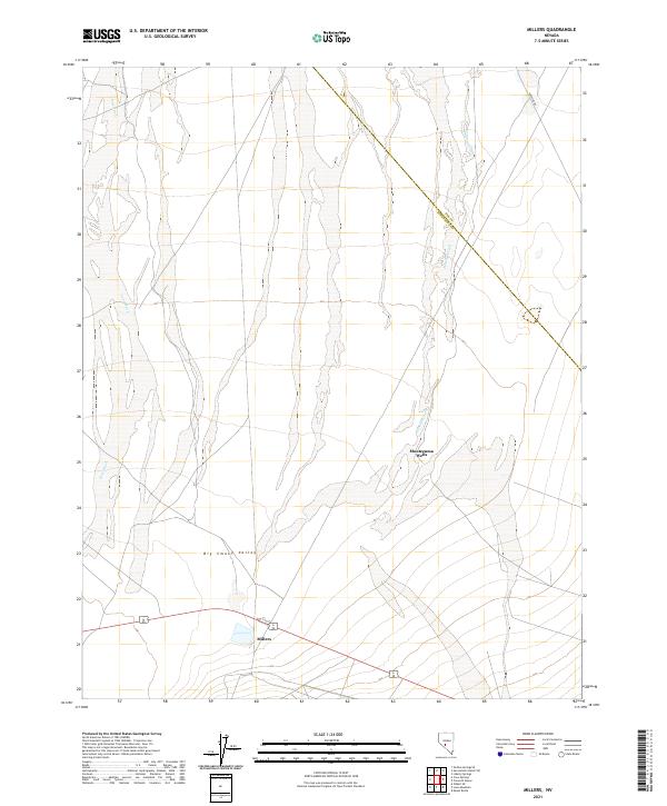 US Topo 7.5-minute map for Millers NV