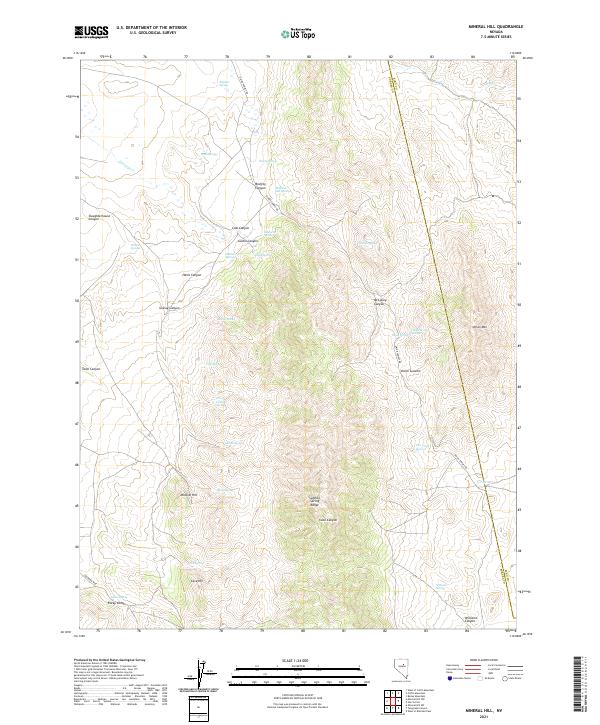 US Topo 7.5-minute map for Mineral Hill NV