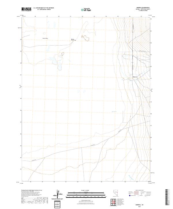 US Topo 7.5-minute map for Minerva NV