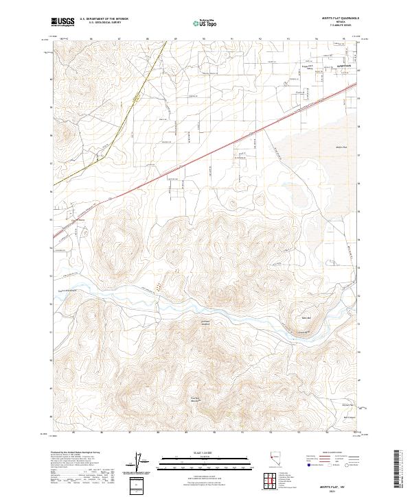 US Topo 7.5-minute map for Misfits Flat NV