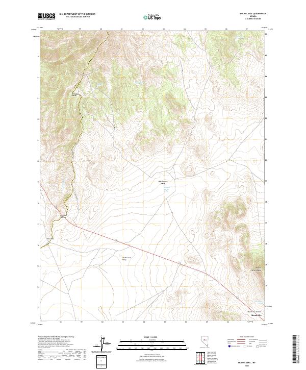 US Topo 7.5-minute map for Mount Airy NV