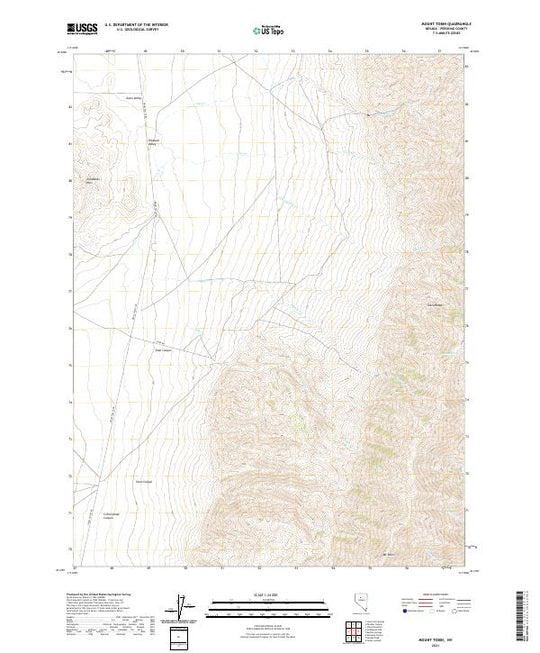 US Topo 7.5-minute map for Mount Tobin NV – American Map Store