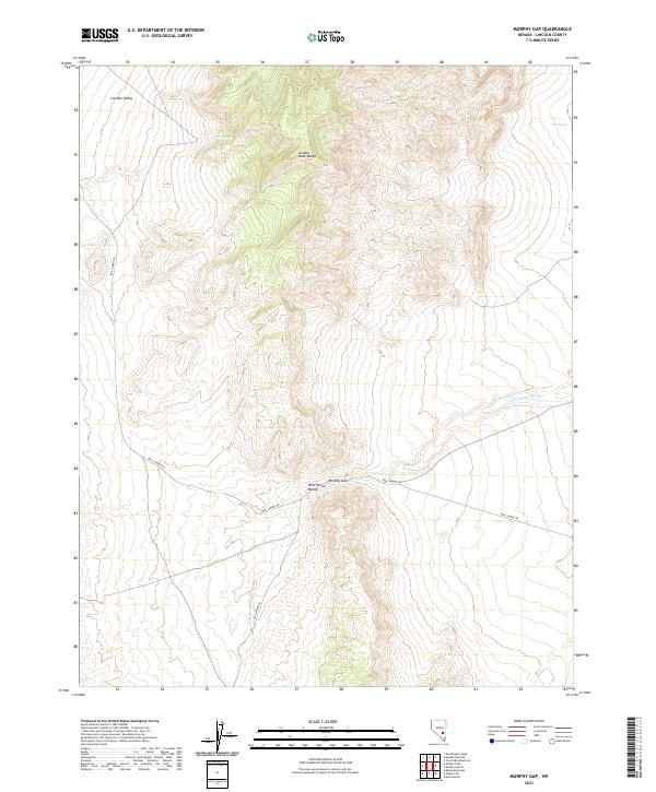US Topo 7.5-minute map for Murphy Gap NV