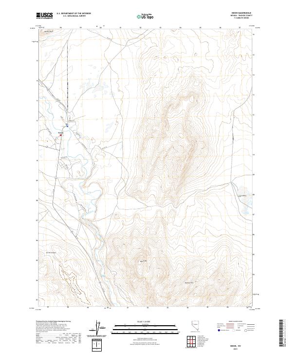 US Topo 7.5-minute map for Nixon NV