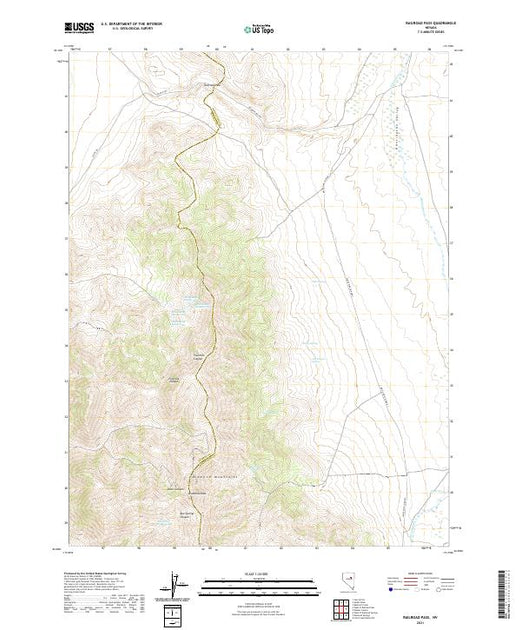 US Topo 7.5-minute map for Railroad Pass NV – American Map Store