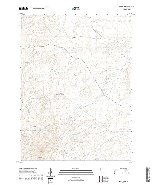 US Topo 7.5-minute map for Reed Station NV – American Map Store
