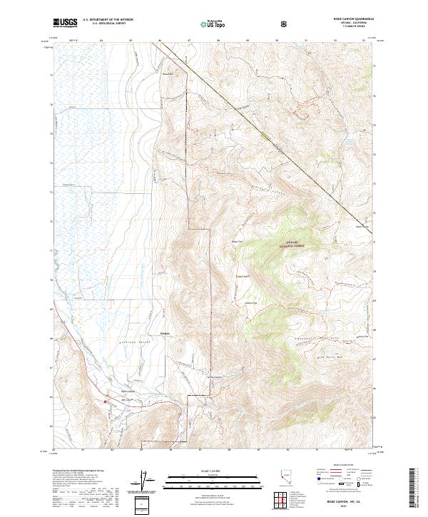 US Topo 7.5-minute map for Risue Canyon NVCA