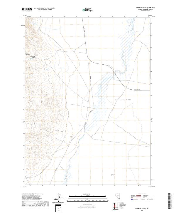 US Topo 7.5-minute map for Riverside Ranch NV