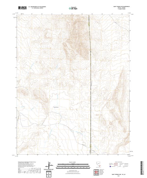 US Topo 7.5-minute map for Saint Thomas Gap NVAZ