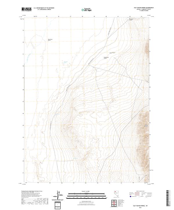 US Topo 7.5-minute map for Salt Water Spring NV