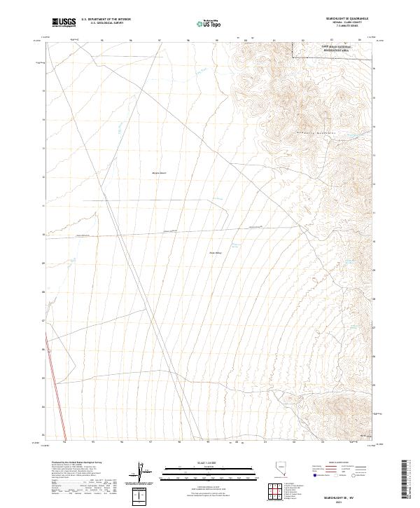 US Topo 7.5-minute map for Searchlight SE NV