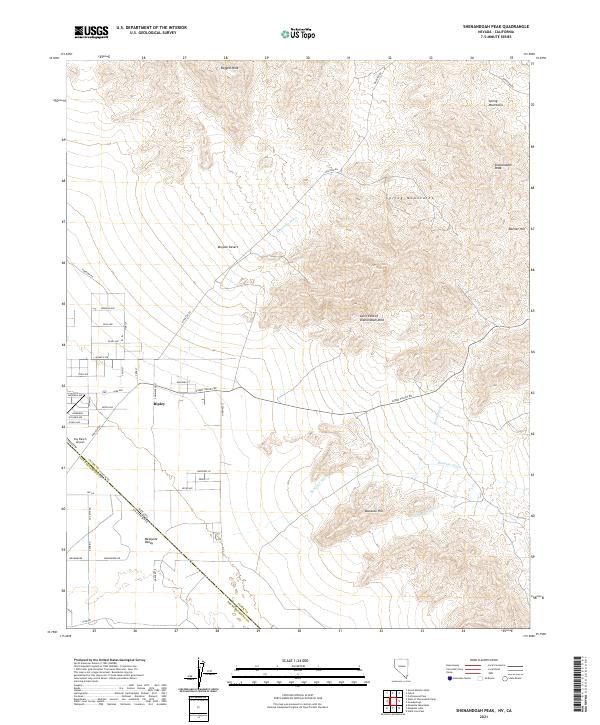 US Topo 7.5-minute map for Shenandoah Peak NVCA