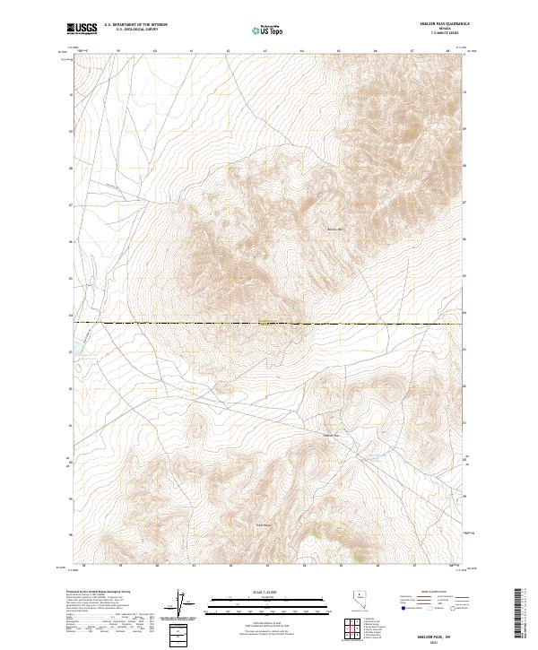 US Topo 7.5-minute map for Smelser Pass NV