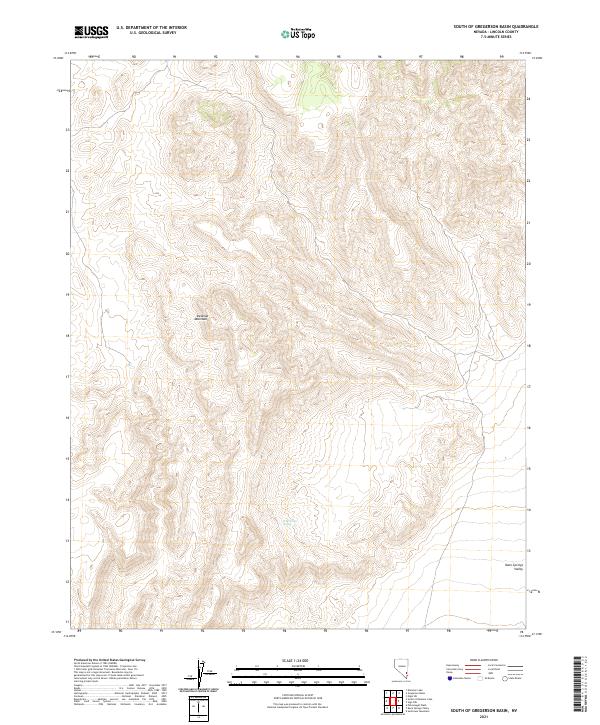 US Topo 7.5-minute map for South of Gregerson Basin NV