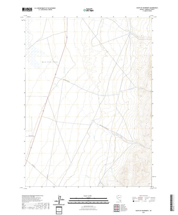 US Topo 7.5-minute map for South of McDermitt NV
