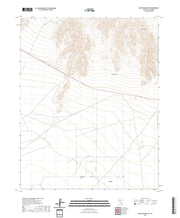 US Topo 7.5-minute map for Specter Range SW NV