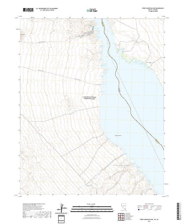 US Topo 7.5-minute map for Spirit Mountain NW NVAZ