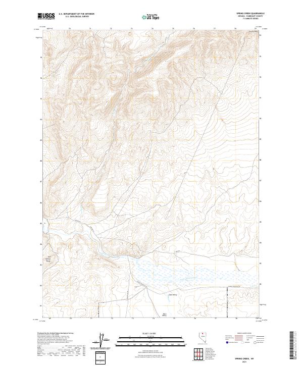 US Topo 7.5-minute map for Spring Creek NV